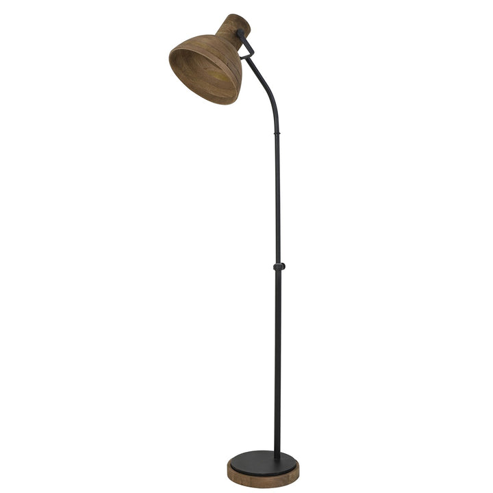 Imbert Wooden Floor Lamp - Matte Black Light & Living 5