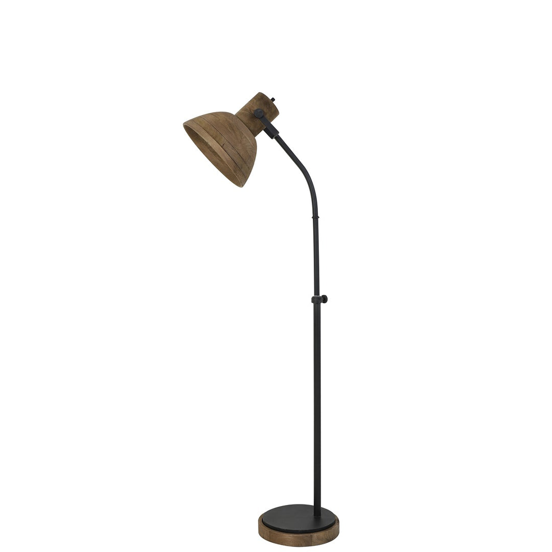 Imbert Wooden Floor Lamp - Matte Black Light & Living 6