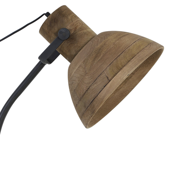 Imbert Wooden Floor Lamp - Matte Black Light & Living 7