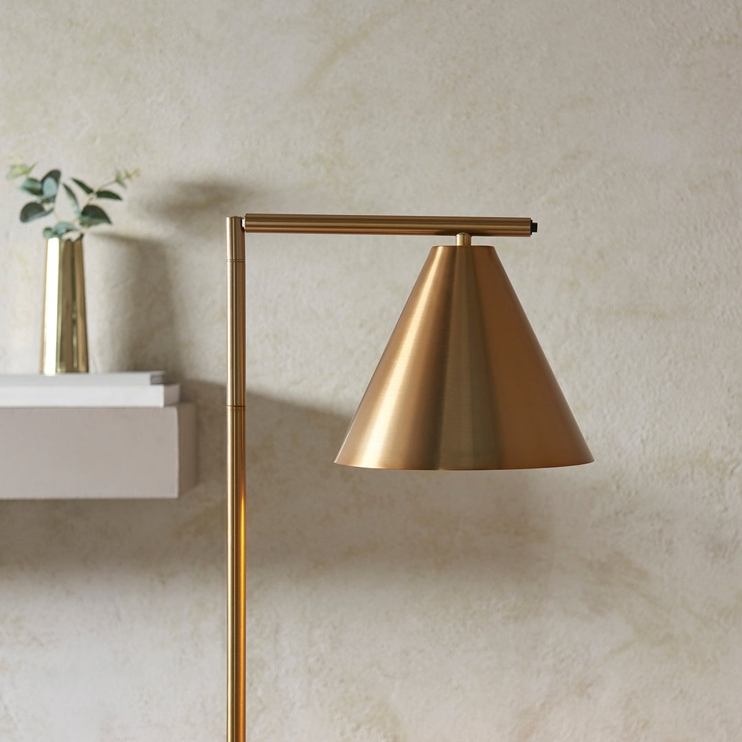 Cape Floor Lamp - Antique Brass Endon 4