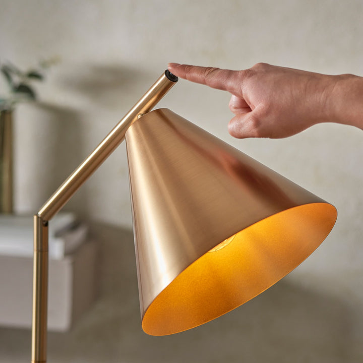 Cape Floor Lamp - Antique Brass Endon 5