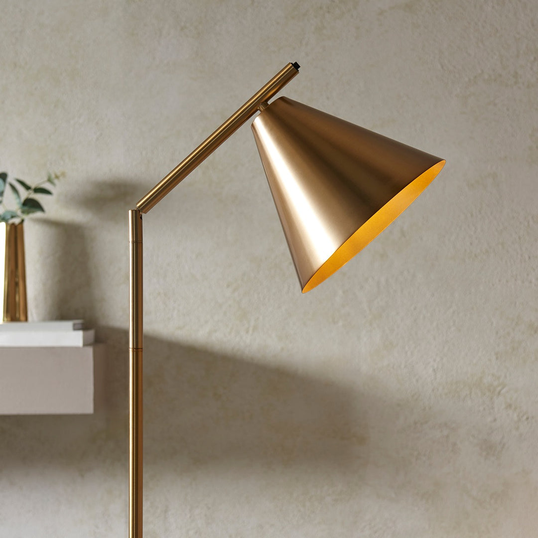 Cape Floor Lamp - Antique Brass Endon 6