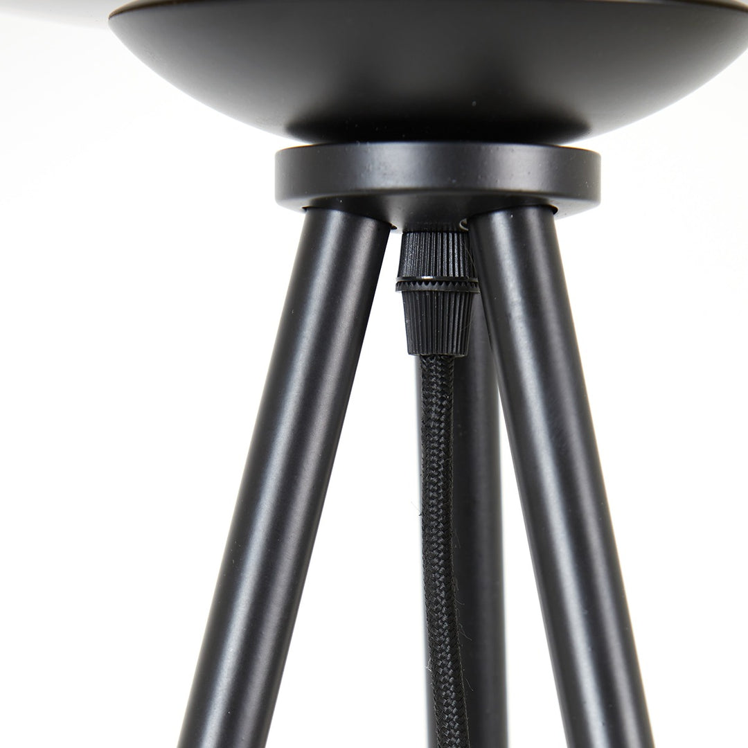 Mayson Floor Lamp - Matte Black & Smoked Glass Light & Living 8