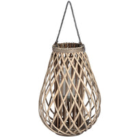 Hill Interiors Wicker Bulbous Lantern