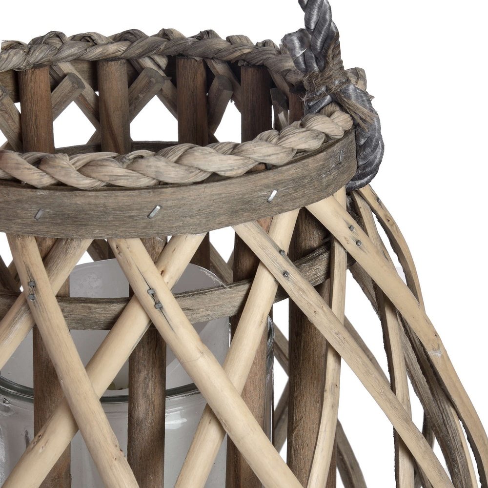 Hill Interiors Wicker Bulbous Lantern