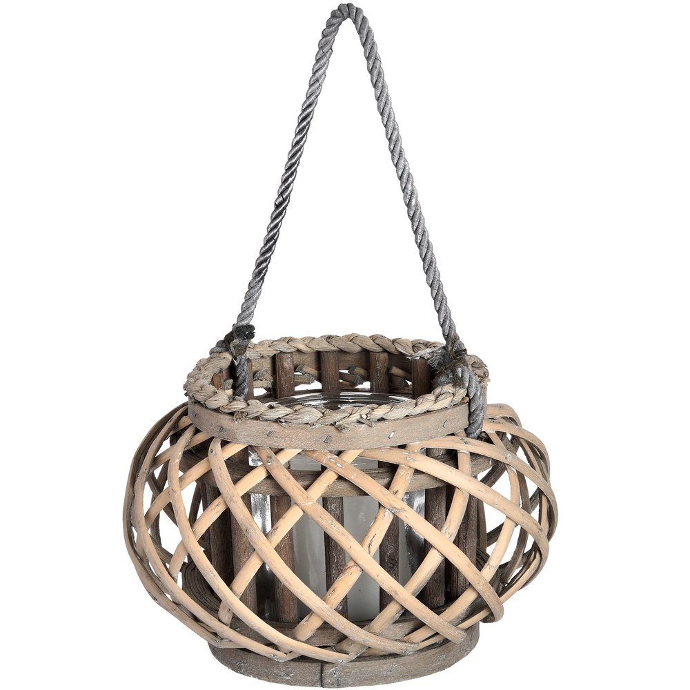 Hill Interiors Wicker Basket Lantern