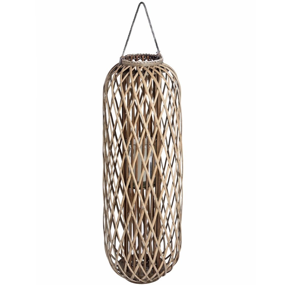 Hill Interiors Standing Wicker Lantern