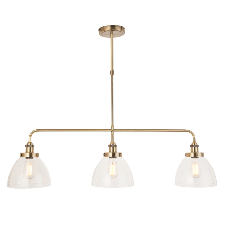 Hendon 3 Light Pendant Light - Antique Brass Endon 7