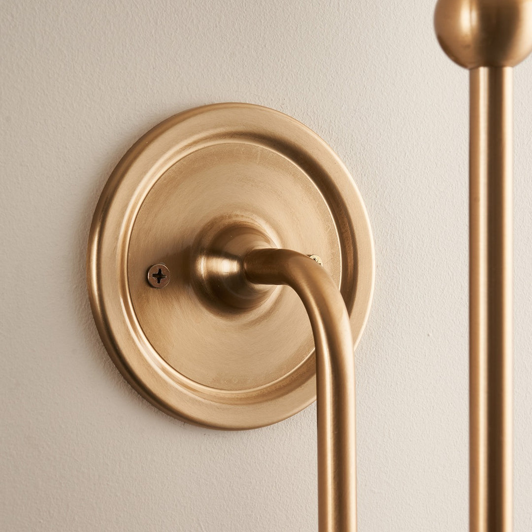 Santia Wall Light - Brushed Aged Brass Endon 5