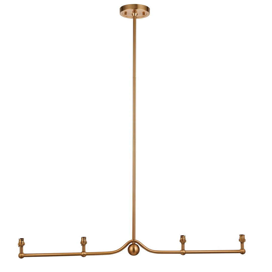 Santia 4 Light Pendant Light - Brushed Aged Brass Endon 1
