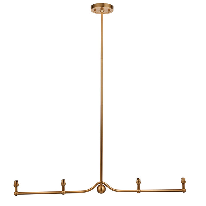 Santia 4 Light Pendant Light - Brushed Aged Brass Endon 1