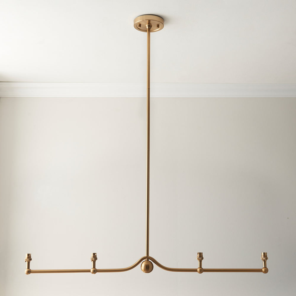 Santia 4 Light Pendant Light - Brushed Aged Brass Endon 2
