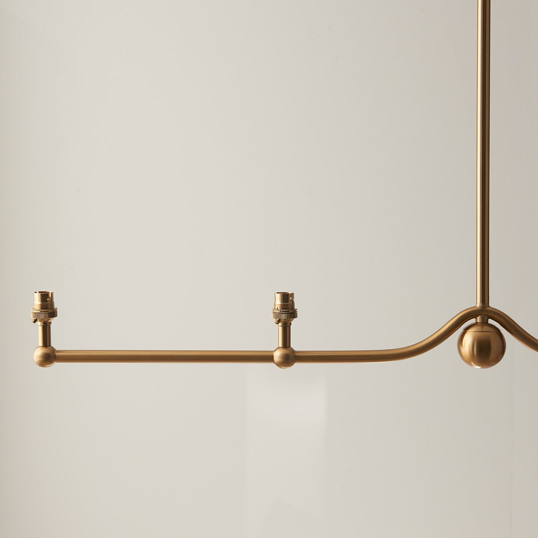 Santia 4 Light Pendant Light - Brushed Aged Brass Endon 3
