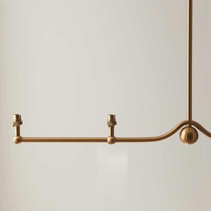 Santia 4 Light Pendant Light - Brushed Aged Brass Endon 3