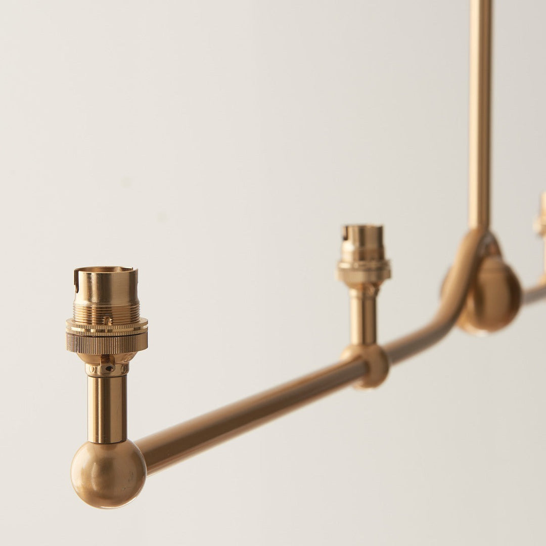 Santia 4 Light Pendant Light - Brushed Aged Brass Endon 4