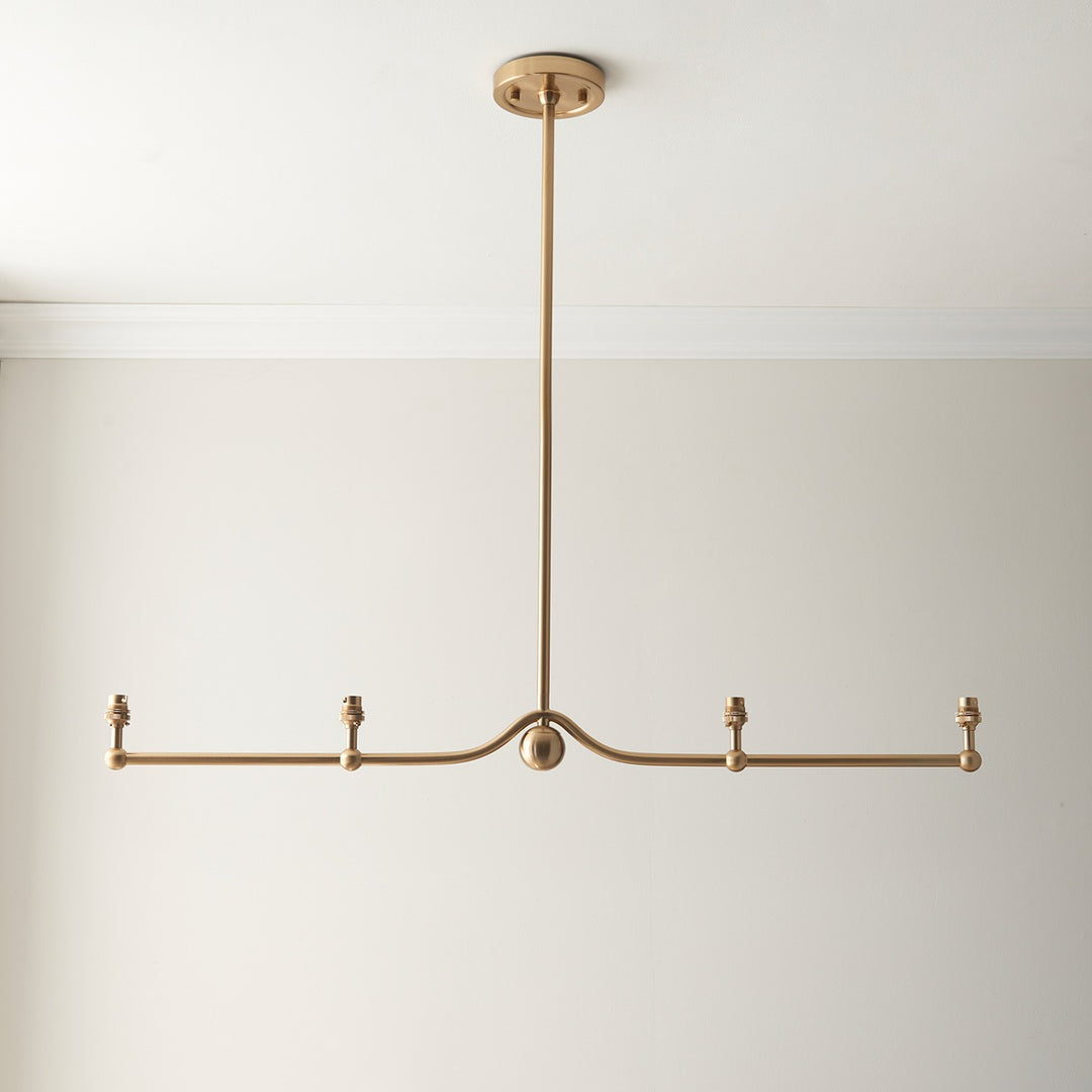 Santia 4 Light Pendant Light - Brushed Aged Brass Endon 5