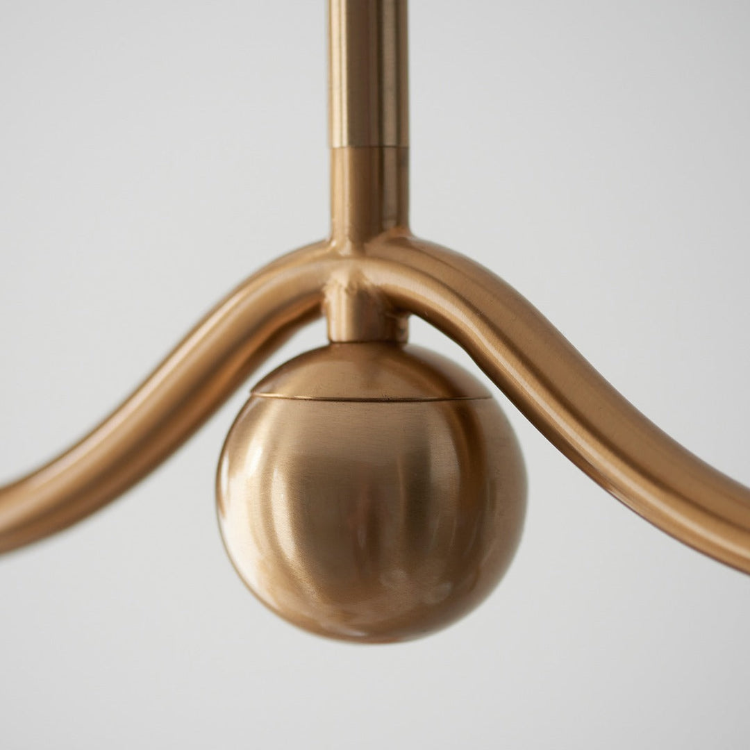 Santia 4 Light Pendant Light - Brushed Aged Brass Endon 7