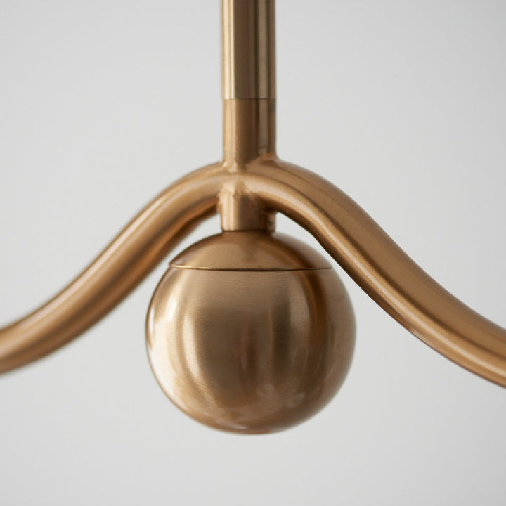 Santia 4 Light Pendant Light - Brushed Aged Brass Endon 7