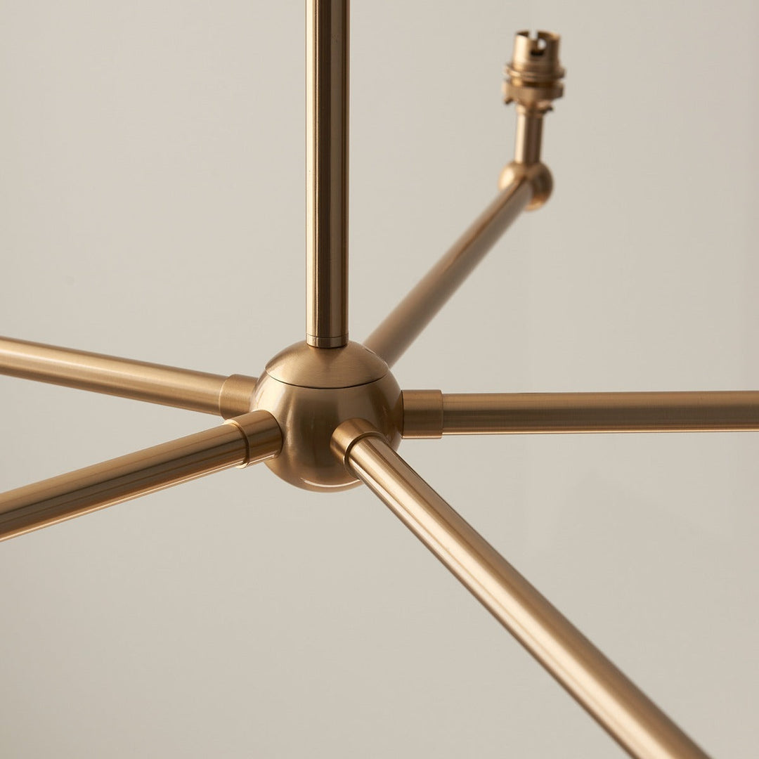 Santia 5 Light Pendant Light - Brushed Aged Brass Endon 4