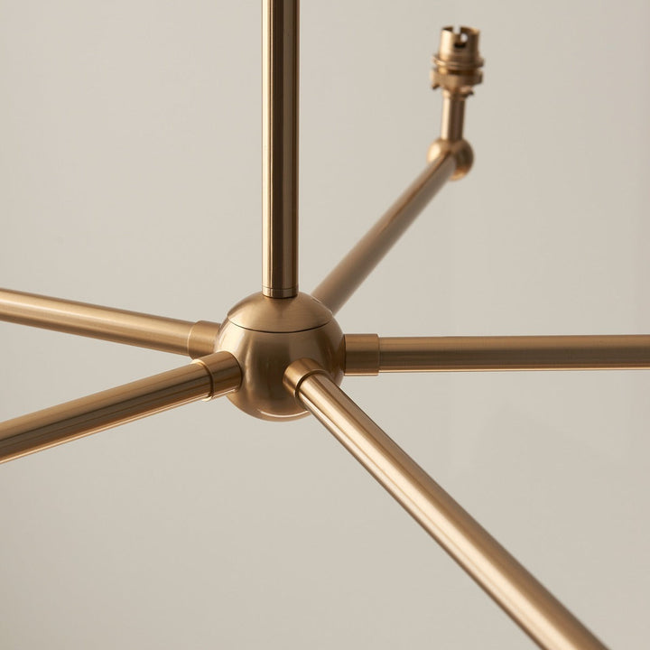 Santia 5 Light Pendant Light - Brushed Aged Brass Endon 4