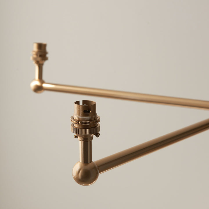 Santia 5 Light Pendant Light - Brushed Aged Brass Endon 5