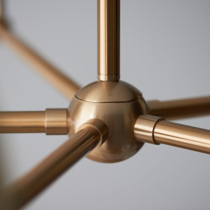 Santia 5 Light Pendant Light - Brushed Aged Brass Endon 6