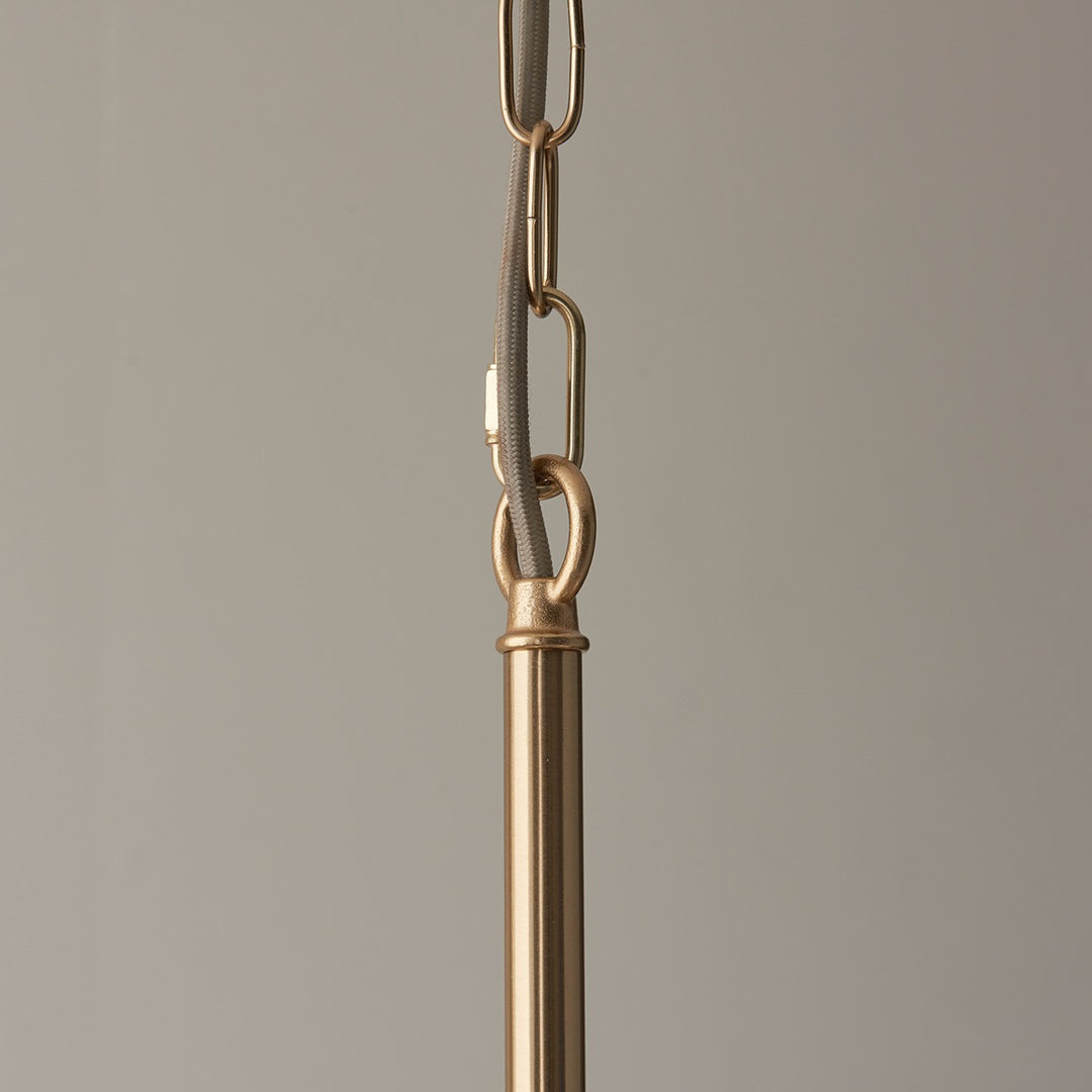 Santia 5 Light Pendant Light - Brushed Aged Brass Endon 7