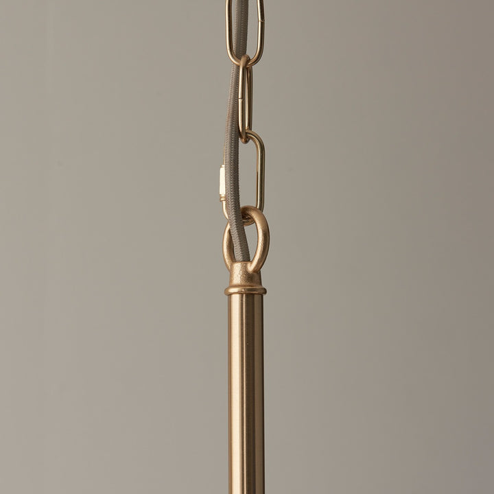 Santia 5 Light Pendant Light - Brushed Aged Brass Endon 7