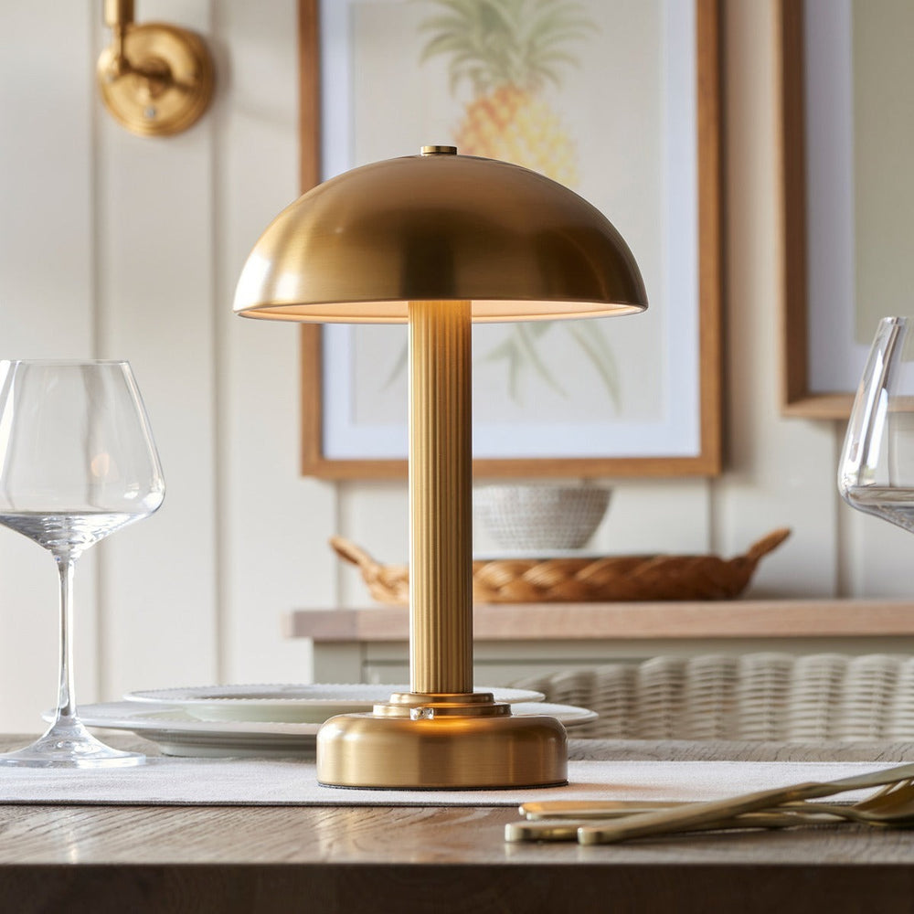 Birden Rechargeable Table Lamp - Warm Brass Endon 2