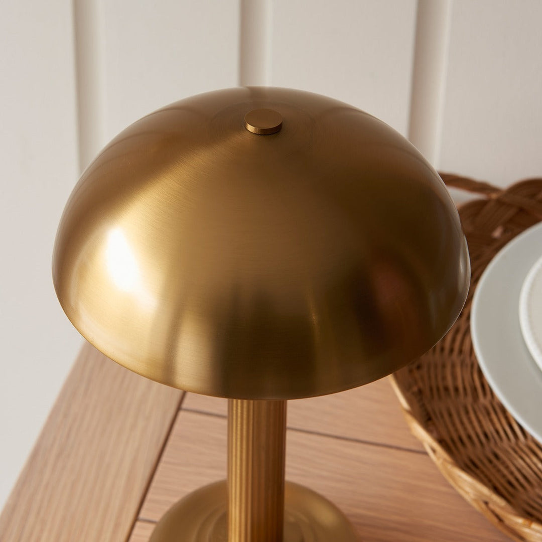 Birden Rechargeable Table Lamp - Warm Brass Endon 4
