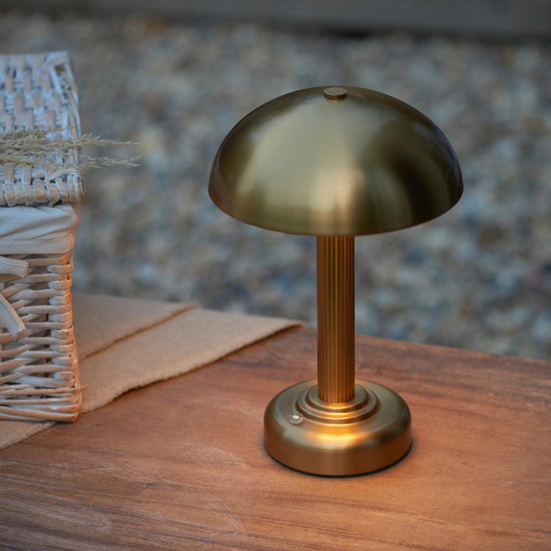 Birden Rechargeable Table Lamp - Warm Brass Endon 7