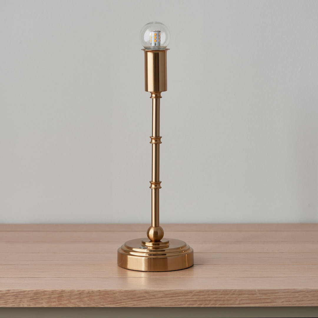 Barlow Rechargeable Table Lamp - Brushed Aged Brass Endon 5