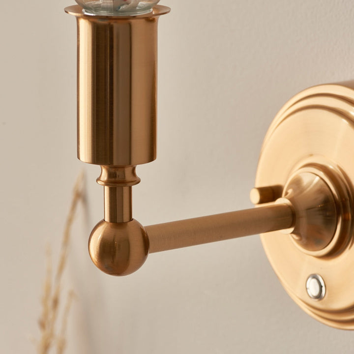 Barlow Rechargeable 1 Light Wall Light - Aged Brass Endon 6