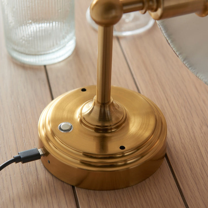 Barlow Rechargeable 1 Light Wall Light - Aged Brass Endon 7