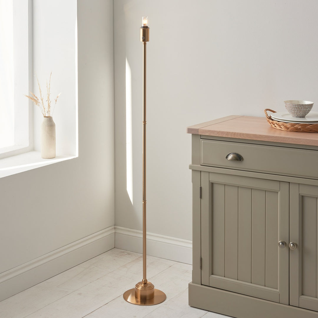 Barlow Rechargeable Floor Lamp - Brushed Aged Brass Endon 2