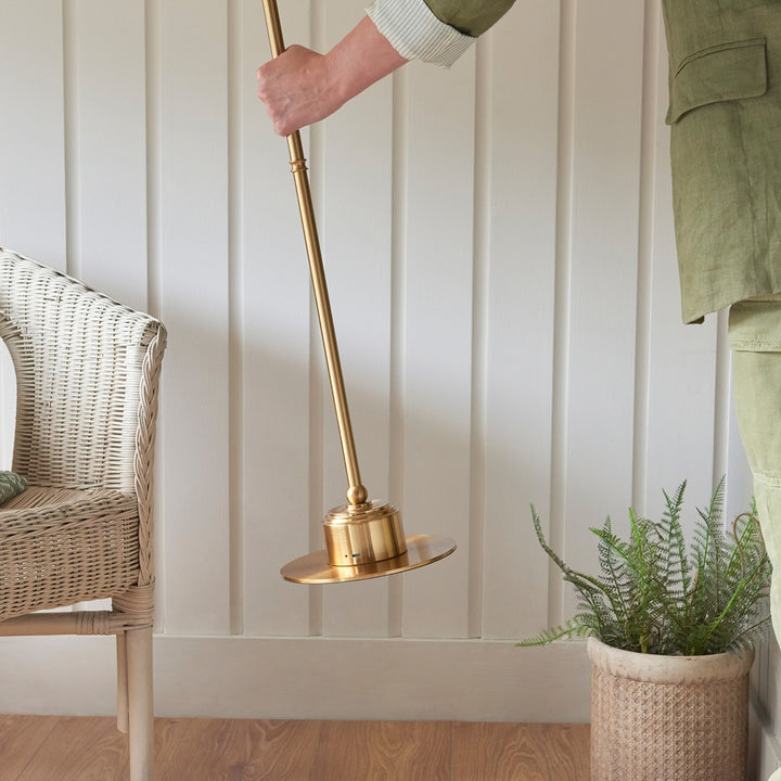 Barlow Rechargeable Floor Lamp - Brushed Aged Brass Endon 7