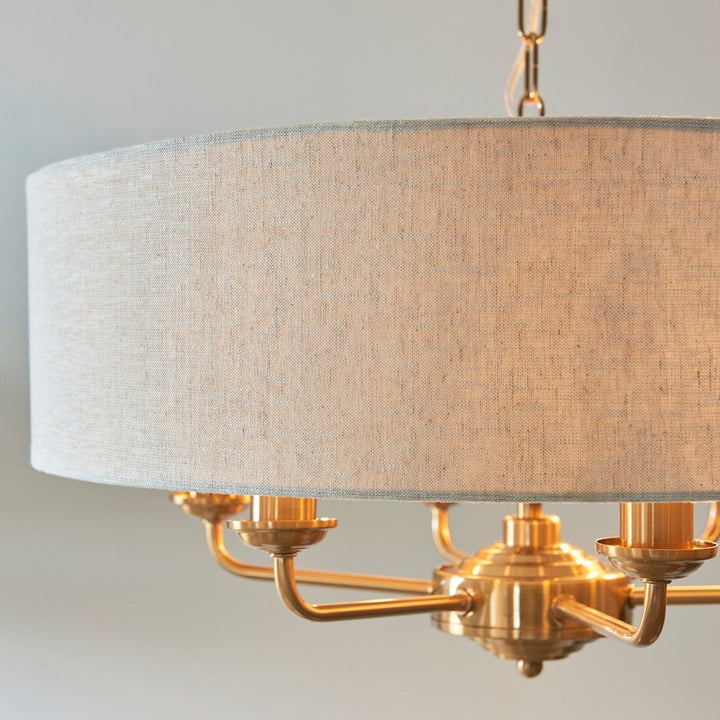 Hiden 6 Light Pendant Light - Vintage Brass Endon 3