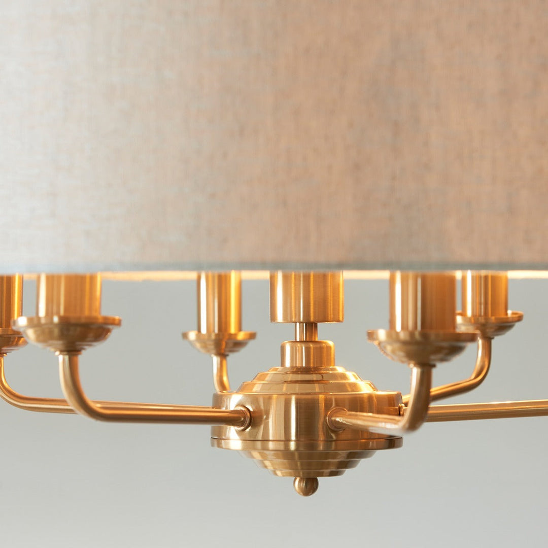 Hiden 6 Light Pendant Light - Vintage Brass Endon 4