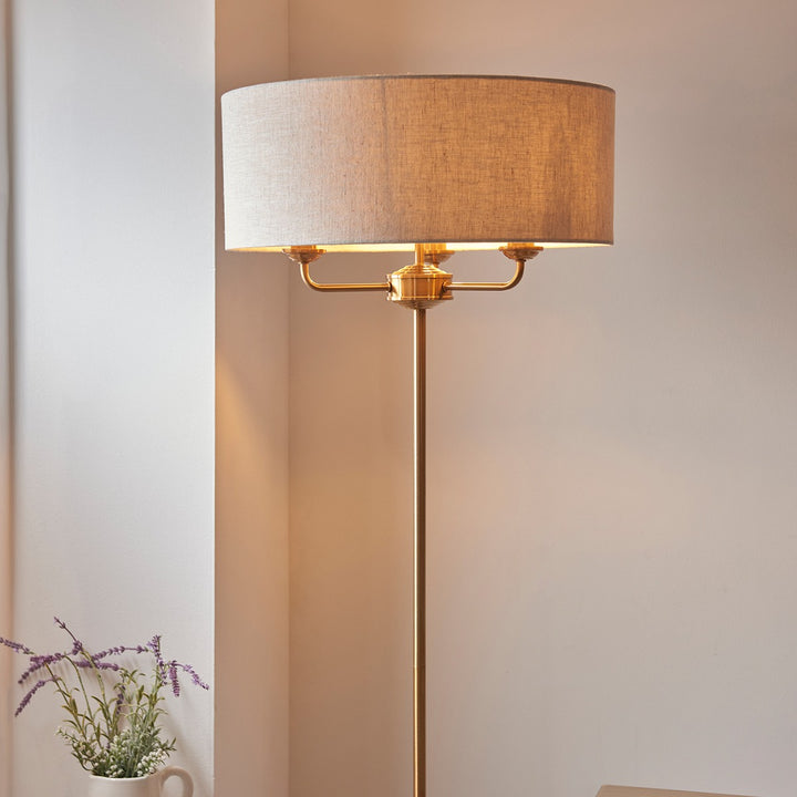 Hiden Floor Lamp - Vintage Brass Endon 4