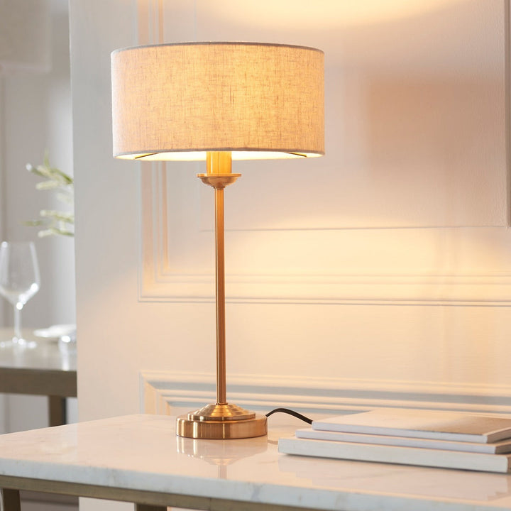 Hiden Table Lamp - Vintage Brass Endon 2