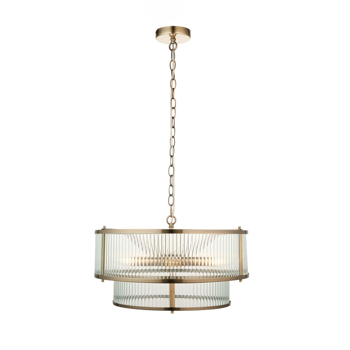 Ridgeton 5 Light Pendant Light - Antique Brass Endon 1