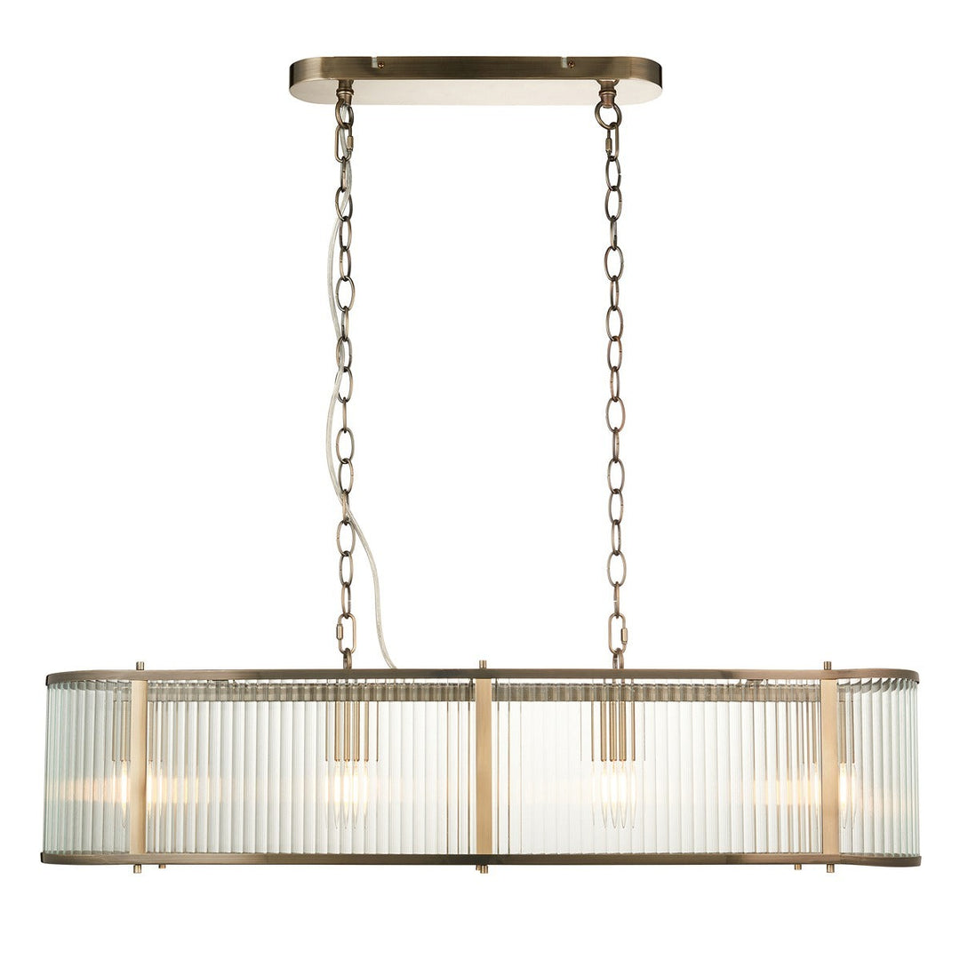 Ridgeton 4 Light Pendant Light - Antique Brass Endon 6