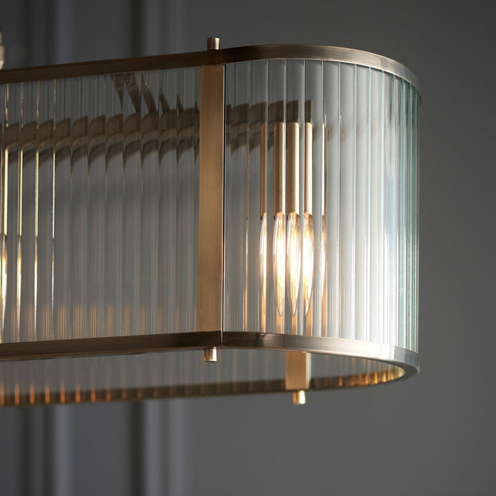 Ridgeton 4 Light Pendant Light - Antique Brass Endon 3