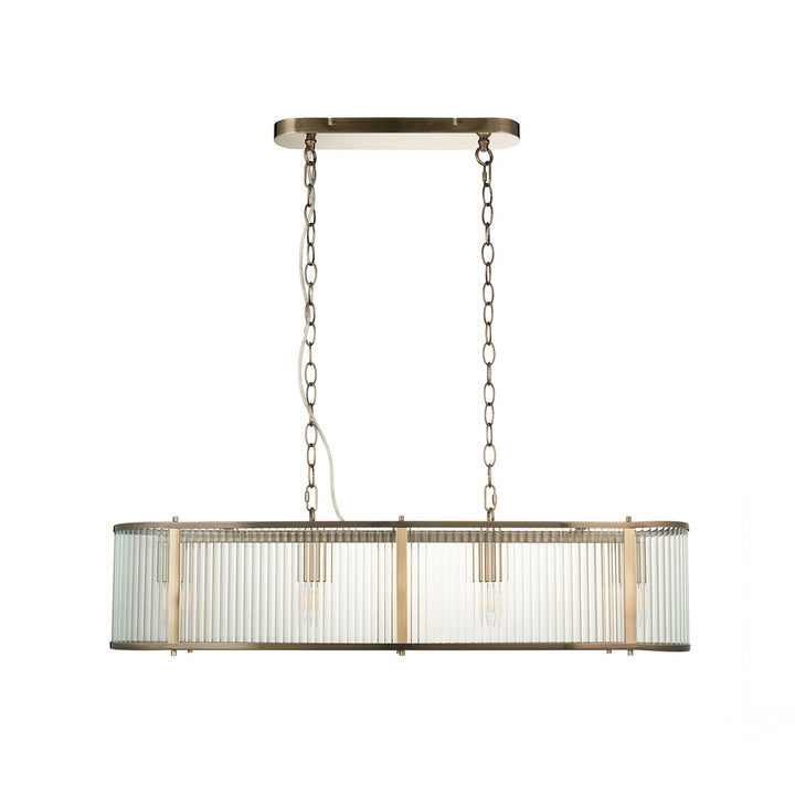 Ridgeton 4 Light Pendant Light - Antique Brass Endon 1