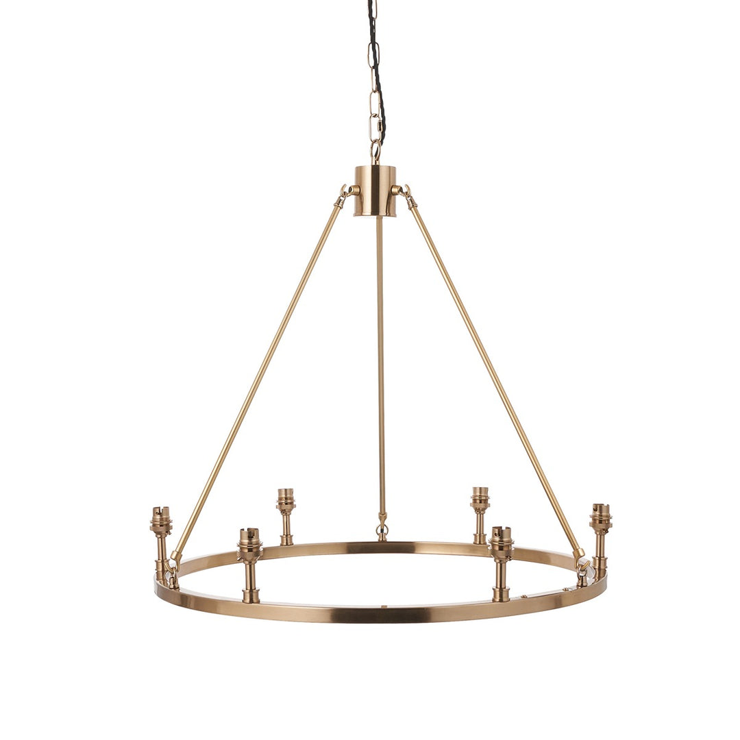 Chessington 6 Light Pendant Light - Brushed Aged Brass Endon 1
