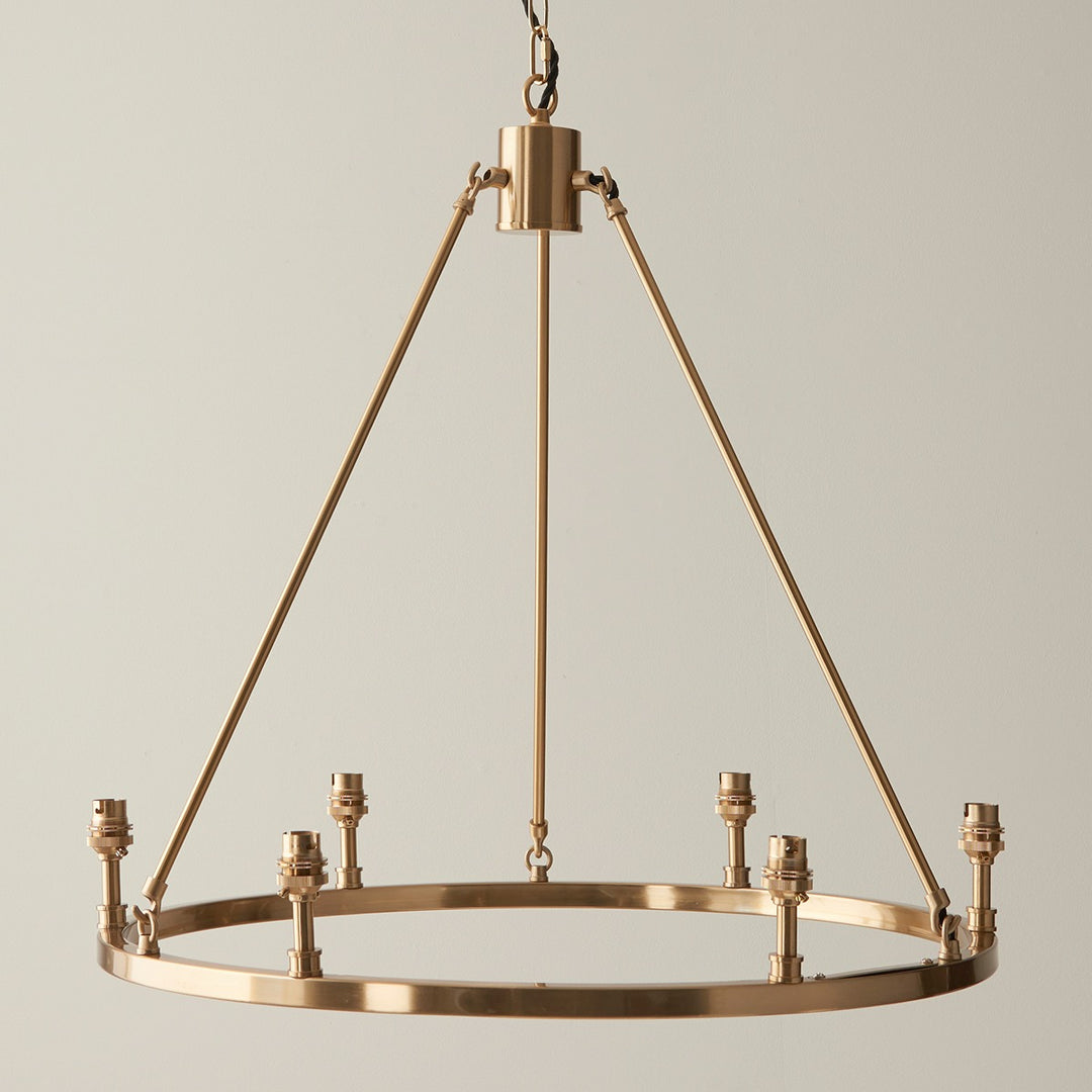 Chessington 6 Light Pendant Light - Brushed Aged Brass Endon 3