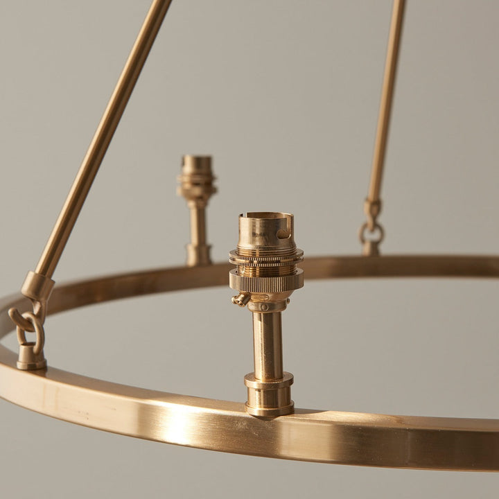 Chessington 6 Light Pendant Light - Brushed Aged Brass Endon 4