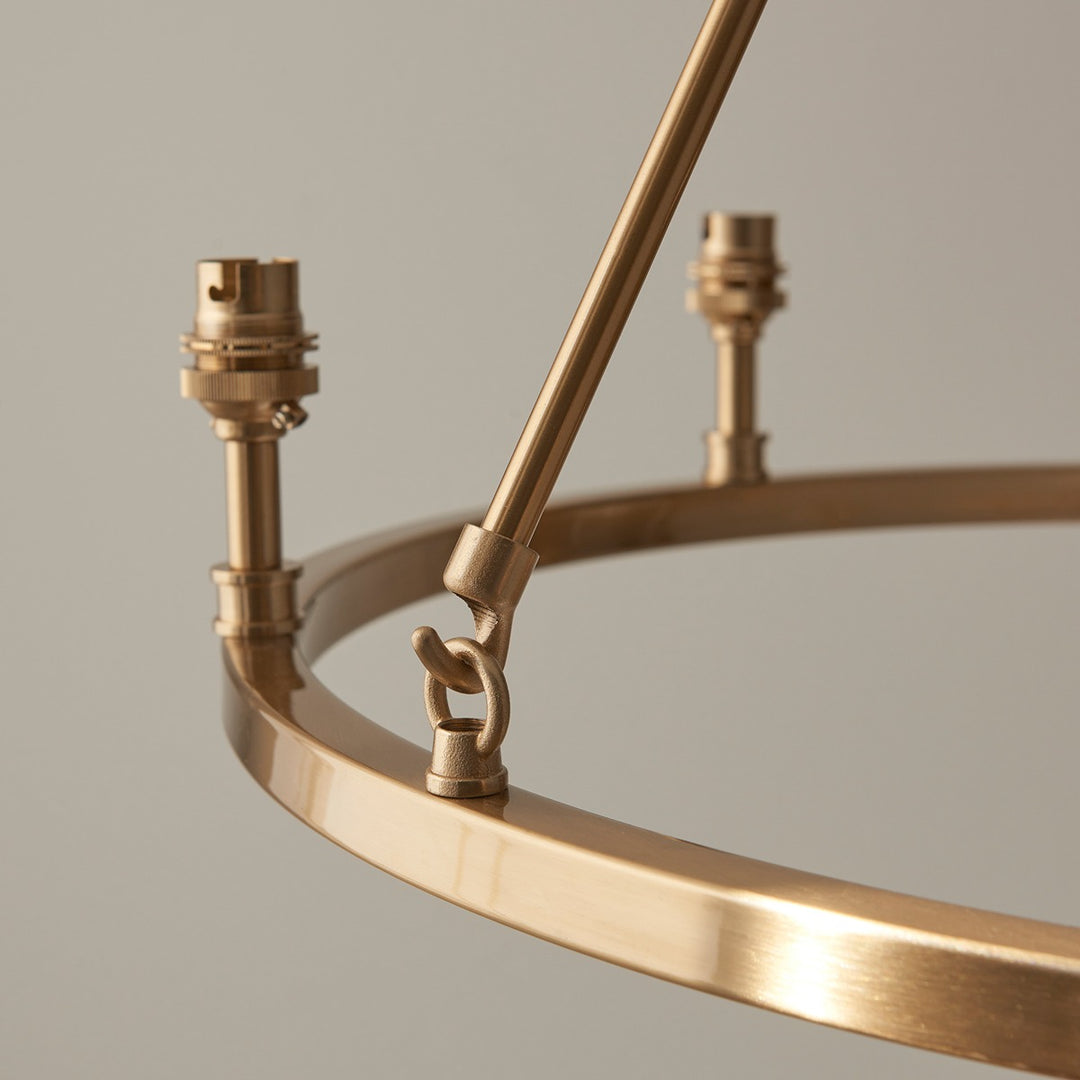 Chessington 6 Light Pendant Light - Brushed Aged Brass Endon 5