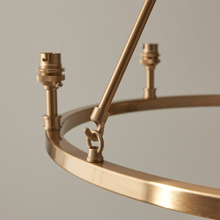Chessington 6 Light Pendant Light - Brushed Aged Brass Endon 5