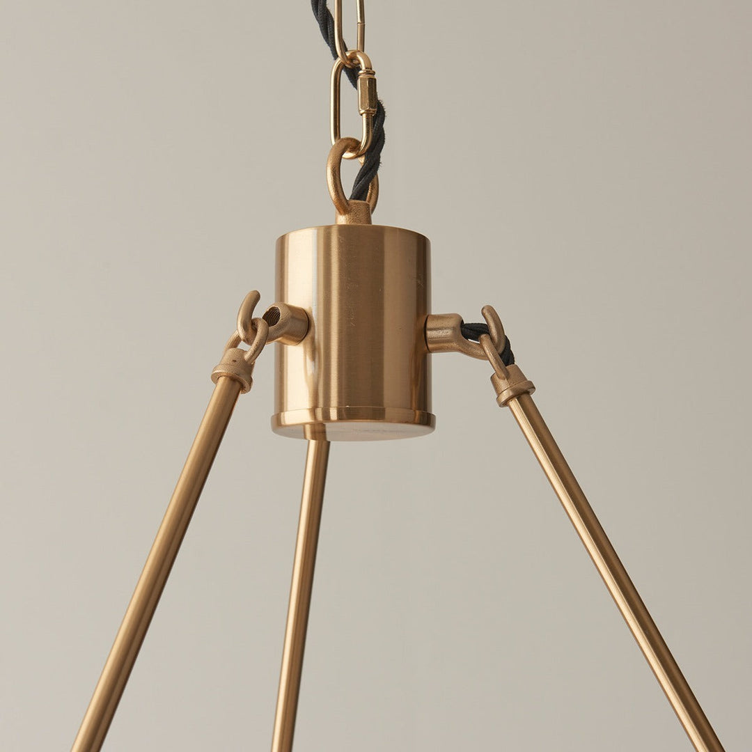 Chessington 6 Light Pendant Light - Brushed Aged Brass Endon 8